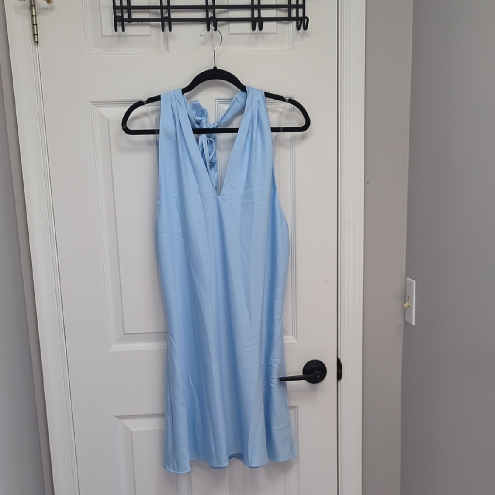 Target Light Blue Sleeveless V-Neck Dress